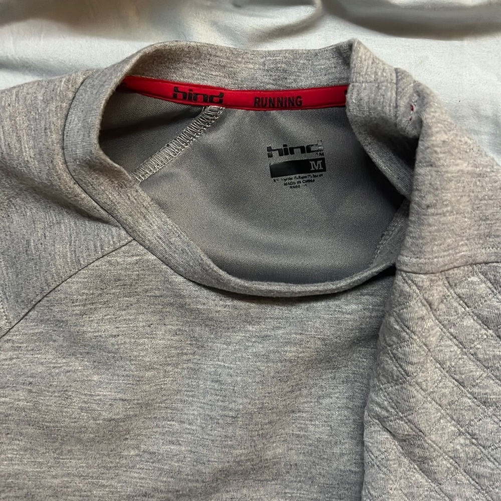 Thick grey running sweater